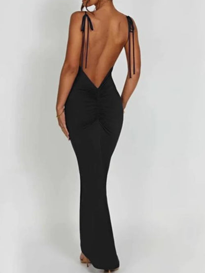 Backless Slim Maxi Dress